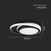 Lubinis šviestuvas 24W LED paviršinis šviestuvas, juodas, 4000K