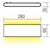 Sieninis šviestuvas 24W LED sieninis fasado šviestuvas POCKET, tamsiai rudas, 3000K, IP54, šviečia į viršų ir į apačią, 90453