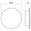 Sieninis šviestuvas 24W LED sieninis fasado šviestuvas TANIT, juodas, 3000K, IP54, 90542