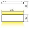 Sieninis šviestuvas 24W LED sieninis lauko šviestuvas POCKET, baltas, 3000K, IP54, 90451