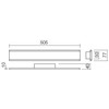 24W LED sieninis šviestuvas RAIL, juodas, 3000K, 01-2301