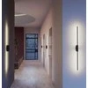 Bikuvalt 24W LED sieninis šviestuvas STICK, juodas, 3000K, dimeriuojamas sensoriumi, 01-2791