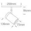 24W LED šviestuvas į magnetines sistemas MINI/MIDI/MAXI/P&P, baltas, 3000/3500/4000K, 48V, 38°, 42114B/W/V