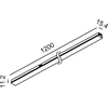 24W LED šviestuvas LINEA 1200 į magnetinę sistemą MINI_LINE 42, juodas, 3000K, dimeriuojamas
