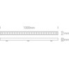 24x1W LED linijinis sienų šviestuvas, pilkas, 3000K, 7055B/W