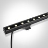 24x1W LED linijinis sienų šviestuvas, pilkas, 3000K, 7055B/W