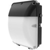 Sieninis šviestuvas 25/19W LED sieninis fasado šviestuvas WALLPACK COMBO, juodas, 4000/6500K, 110°, IP65