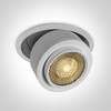 25W įleidžiamas pakreipiamas šviestuvas, baltas, 3000K, 11128G/W/W