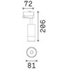 25W LED akcentinis šviestuvas į 3 fazių bėgelius EOS, juodas, 3000K, 342740