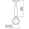 Bikuvalt 2,5W LED įkraunamas stalo šviestuvas TAO, žalias, 2700/3000K, dimeriuojamas, 90334