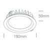 25W LED įleidžiamas šviestuvas, baltas, 3000/4000/5000K, IP65, 10125BX/W/V