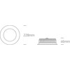 25W LED įleidžiamas šviestuvas, baltas, 4000K, 10125B/W/C