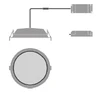 Bikuvalt 25W LED Įleidžiamas šviestuvas DL ALU DN, 3000K, baltas