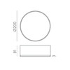 25W LED lubinis šviestuvas ALIS, juodas, 2700/4000K, dimeriuojamas, IP44, P3998270NDT