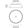 25W LED lubinis šviestuvas CORA, medžio/baltos sp., 2700/3000K, dimeriuojamas, P4015070OAKDP