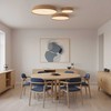 25W LED lubinis šviestuvas CORA, medžio/baltos sp., 2700/3000K, dimeriuojamas, P4015070OAKDP