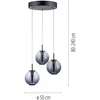 25W LED pakabinamas šviestuvas E-INFINITY, pilkos sp., 2200-5000K, dimeriuojamas, reguliuojamo aukščio