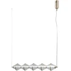 25W LED pakabinamas šviestuvas FUENTE, aukso sp./skaidrus, 3000K
