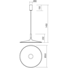 25W LED pakabinamas šviestuvas KAI, juodas, 3000K, 55cm, 01-3043