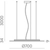 25W LED pakabinamas šviestuvas SOUND, antracito sp., 2700K, C4033090GR