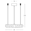 25W LED pakabinamas šviestuvas, žalvario/baltos sp., 3000K, dimeriuojamas, 34cm, 2542