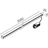 25W LED šviestuvas FLEXY LINEA į magnetinę sistemą IN_RING, juodas, 3000K, 48V, 110°, 2m