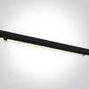 25W LED šviestuvas į 3 fazių bėgelius, juodas, 3000/4000/5000K, 65025T/B/V