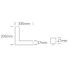 25W LED šviestuvas į magnetines sistemas MAXI, juodas, 3000/3500/4000K, 48V, 120°, 42100E/B/V
