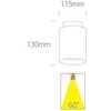 Lubinis šviestuvas 26+2W LED paviršinis šviestuvas, baltas, 3000K, 12128A/W/W