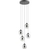 26W LED pakabinamas šviestuvas KHADI, juodos/dūmų sp., 3000K, dimeriuojamas, 01-3488