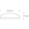 Lubinis šviestuvas 26W LED plafonas, baltas, 3000K, 62024C/W
