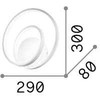 26W LED sieninis šviestuvas OZ, baltas, 2700K, 342221