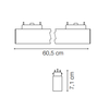 Ideal Lux Magnetinis šviestuvas Montuojamas Į Bėgelį Arca Wide 60 Cm 3000K 222950