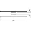 27,39W LED sieninis šviestuvas BARRIO, baltas, 4000K, IP44, 01-2507