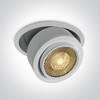 25W įleidžiamas pakreipiamas šviestuvas, baltas, 3000K, 11128G/W/W