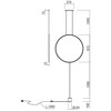 28W LED grindinis/pakabinamas šviestuvas SLICK, matinės aukso sp., 3000K, 01-2198
