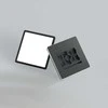 Italux 28W LED paviršinė panelė ALERIA, juoda, 2800/4000/6000K