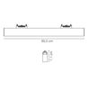 Ideal Lux Magnetinis šviestuvas Montuojamas Į Bėgelį Arca Accent 60 Cm 4000K 223018