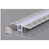 2m LED juostos užglaistomas profilis OPTONICA, pilkas, komplektuojamas su dangteliu ir užbaigimais