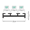 Bikuva.lt LED profilis COMBO30-02, juodas, 2m