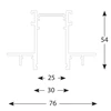 Bikuvalt 2m užglaistomas magnetinės sistemos bėgelis SPECTRA LIGHTING INSIGHT, juodas