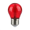 V-tac 2W LED filamentinė lemputė, E27, G45, raudona šviesos sp.