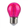 V-tac 2W LED filamentinė lemputė, E27, G45, rožinė šviesos sp.