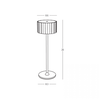 2W LED įkraunamas stalo šviestuvas, smėlio sp., 2700/4000/6500K, dimeriuojamas, IP44, E488