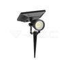 V-tac 2W LED įsmeigiamas lauko šviestuvas, juodas, 3000K, IP65, su saulės baterija