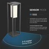2W LED lauko šviestuvas su saulės baterija ir judesio/šviesos davikliu, pilkas, 3000K, SAMSUNG LED chip