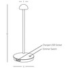 2W LED pastatomas lauko šviestuvas, baltas, 3000K, dimeriuojamas, su baterija, E313