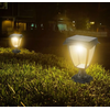 V-tac 2W LED pastatomas lauko šviestuvas, juodas, su saulės baterija, IP44