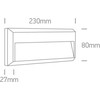 2W LED sieninis šviestuvas, antracito sp., 2700/3300/4000K, IP65, 67388C/AN/V