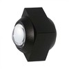 V-tac 2W LED sieninis šviestuvas, juodas, 3000K, IP54